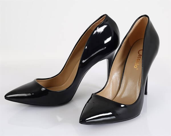 Diane Black Patent Leather Women's Stiletto Shoes with Bag Gift, Elegant and Stylish Heels