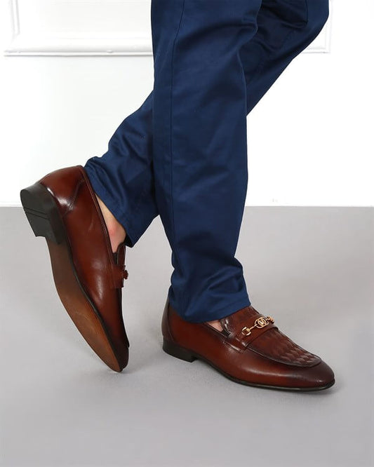 Palikir Tan 100% Leather Men's Classic Shoes, Handcrafted with High-Quality Materials