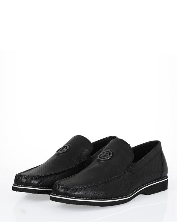 Galvin Black Leather Men's Loafers with Eva Sole for Daily Comfort, Perfect for Everyday Wear