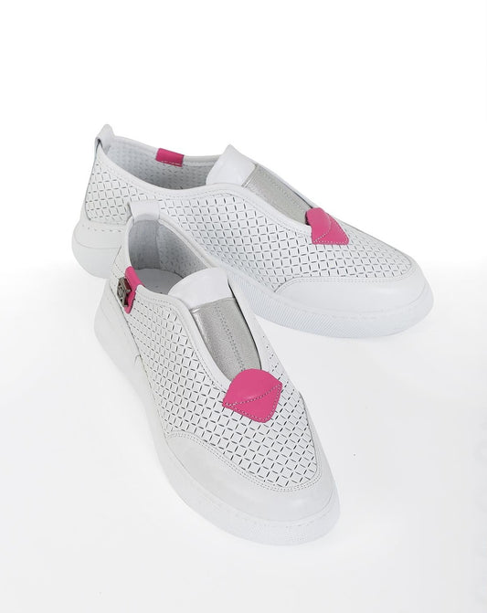 Margiela Weiße Damen-Sneakers aus 100 % Leder, atmungsaktives Leder, urbaner Streetstyle für alltäglichen Chic