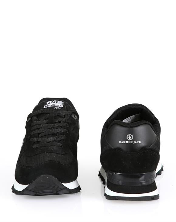 Hammer Jack Black Suede Lace-up Men's Sneakers, Perfect for Everyday Casual Style