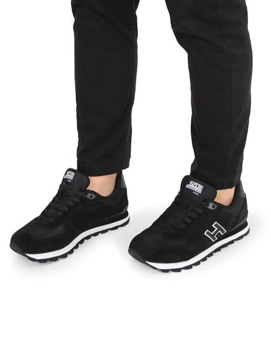 Hammer Jack Black Suede Lace-up Men's Sneakers, Perfect for Everyday Casual Style