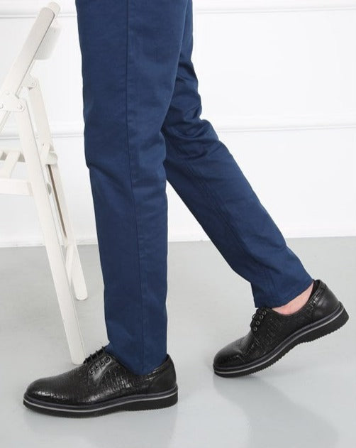 Taipei zwarte 100% leren Oxfords voor heren, klassieke schoenen voor alledaagse elegantie