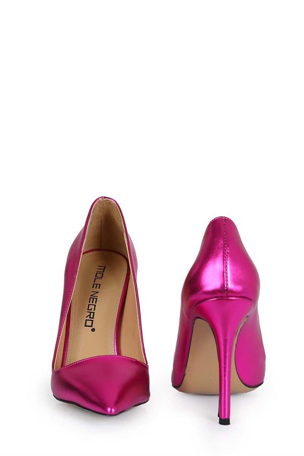 Bonnie Fuschia Glitter Leather Pointed Toe Women's Stiletto Shoes with Bag Gift, Elegant and Stylish Heels