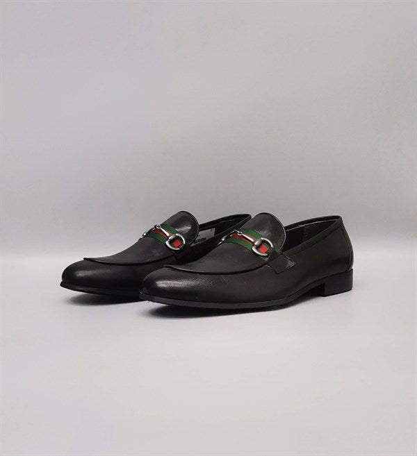 Doha Black Leather Men's Loafers, Luxurious Leather Footwear for Stylish Gentlemen