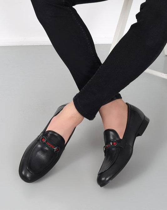 Doha Herren-Loafer aus schwarzem Leder, luxuriöse Lederschuhe für stilvolle Herren