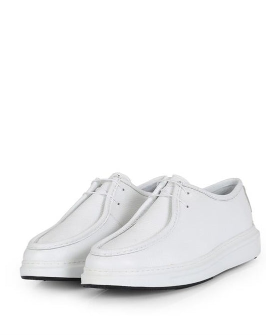 Nice White Floater Leather Lace-up Men's Oxford Shoes, Smart Casual Style with Comfortable Eva Sole