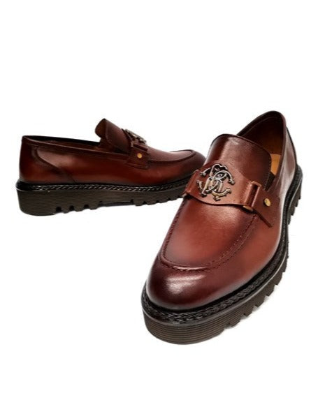 Manila Tan Leather Men's Loafer with Buckle Detailed Casual Shoes, Perfect for Everyday Wear