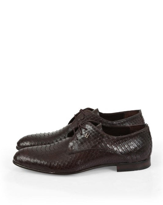 Algiers Brown Leather Premium Quality Formal Oxford Shoes, Men's Classic Dress Shoes