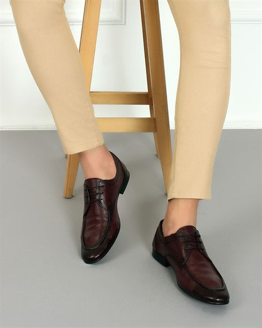 Madiun Burgundy Floater Leather Men's Classic Shoes, Handcrafted with High-Quality Materials
