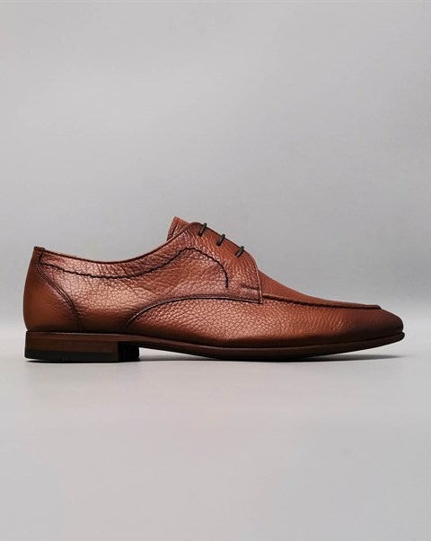 Madiun Tan Floater Leather Men's Classic Shoes, Handcrafted with High-Quality Materials