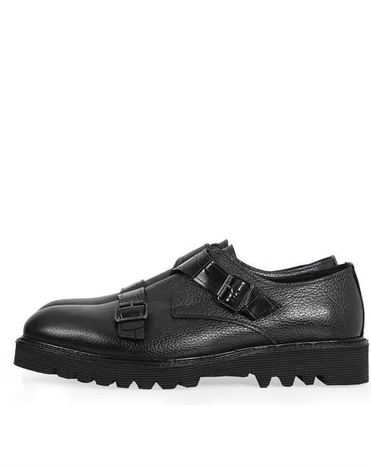 Lowa zwart leren herenloafers met krokodillenprint, klassieke schoenen met riem cadeau