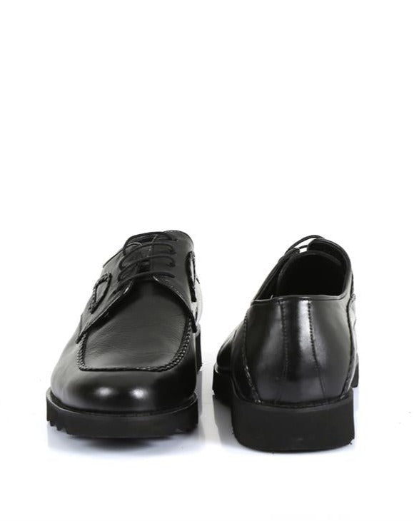 Vanves Black Leather Lace-up Men's Oxford Shoes, Timeless Style with Comfortable Eva Sole