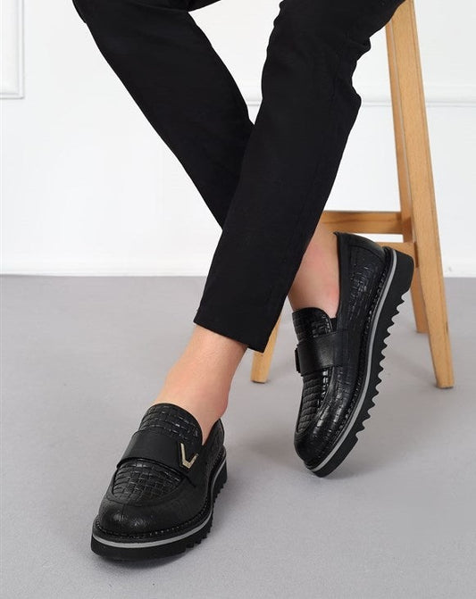 Montenegro Black Leather Men's Loafers, Sophisticated Design for Everyday Elegance