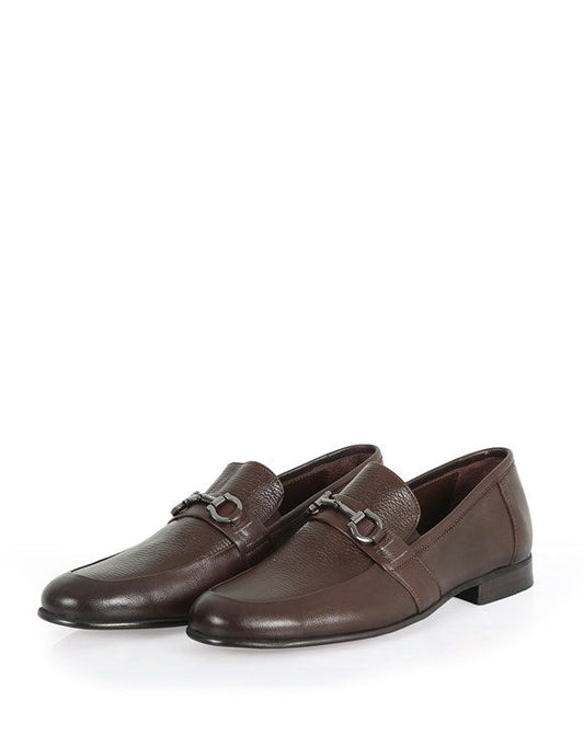 Blitar Brown Floater Leather Men's Dress Shoes, Handcrafted with High-Quality Materials