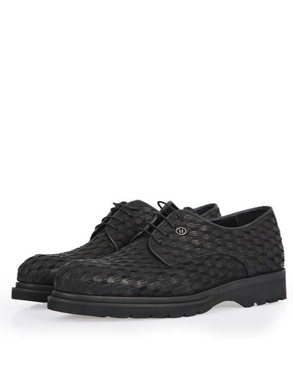 Idaho Black 100% Leather Men's Oxfords, Classic Shoes for Everyday Elegance