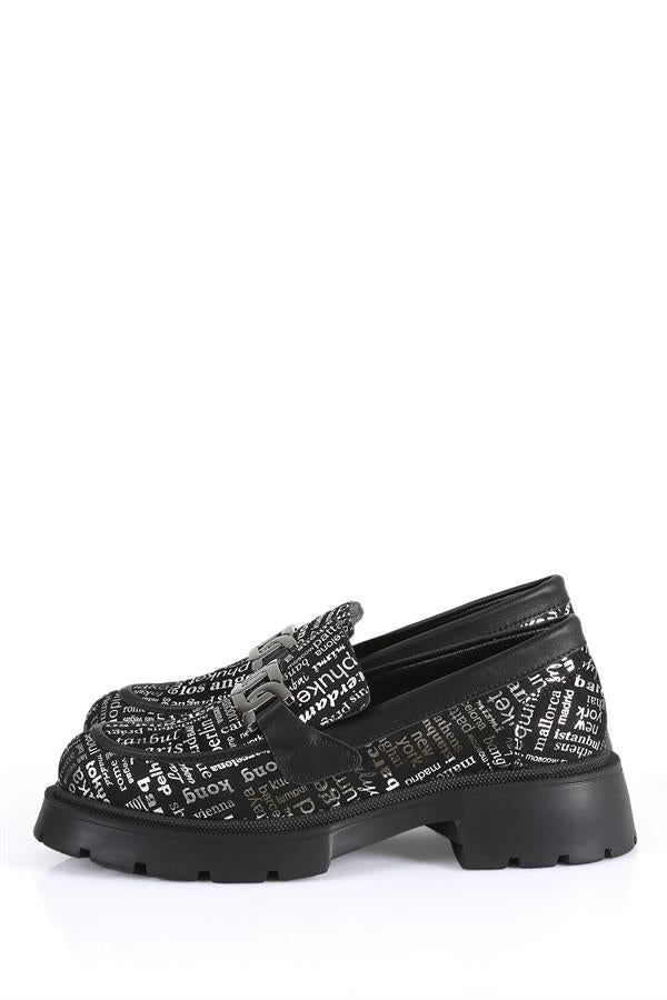 Isabella Black Leather Women's Casual Loafer Shoes with Chain Detail and Eva Sole, Stylish and Comfortable