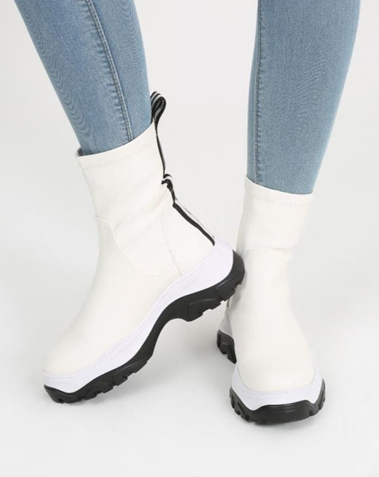 Champion White Stretch Eva Sole Women's Boots, Blend Comfort with Style